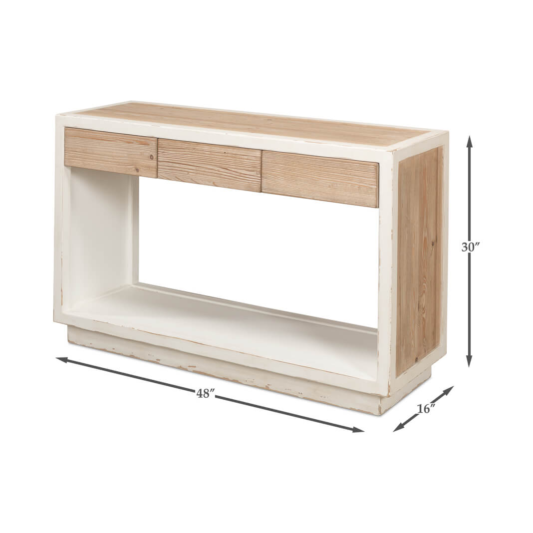 Rustic Industrial Console Table - English Georgian America