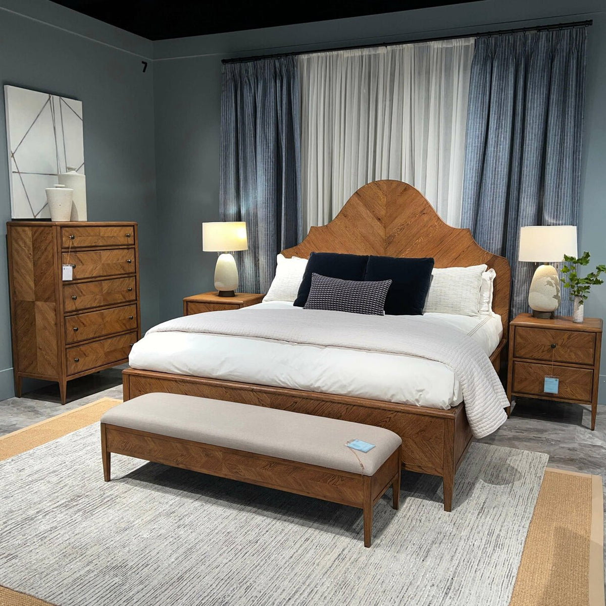 Rustic Light Oak Nightstand - English Georgian America