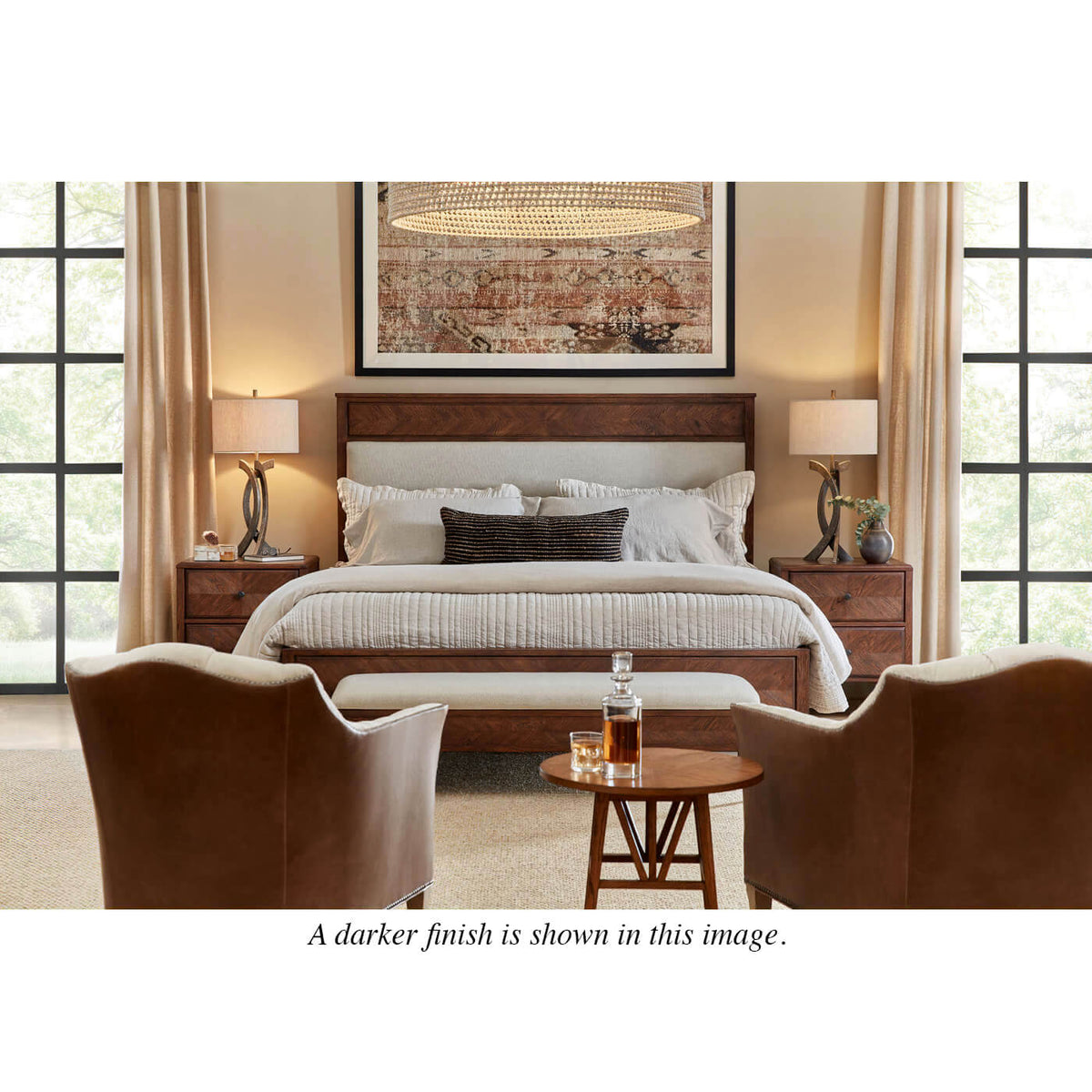 Rustic Light Oak Nightstand - English Georgian America