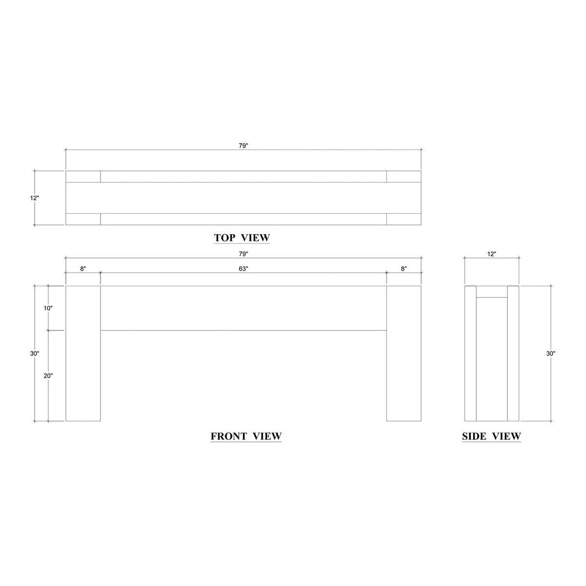 Rustic Minimalist Console - English Georgian America