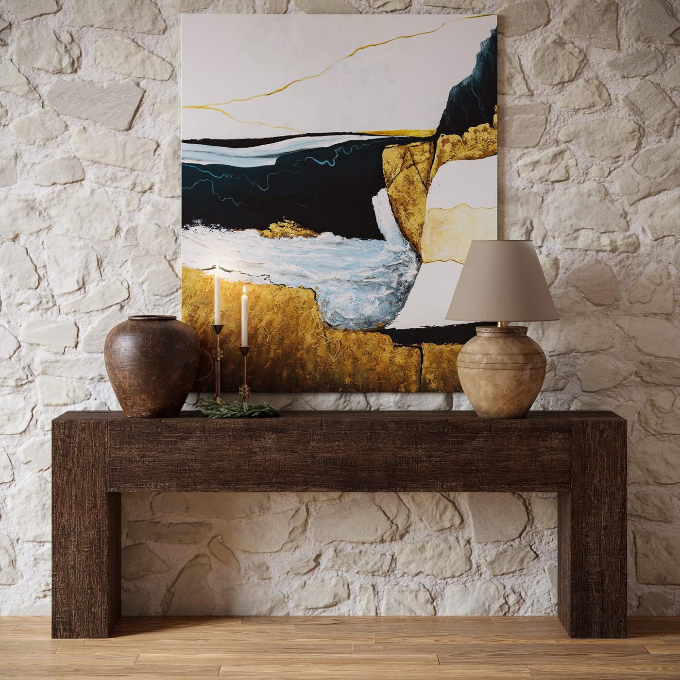 Rustic Minimalist Console - English Georgian America