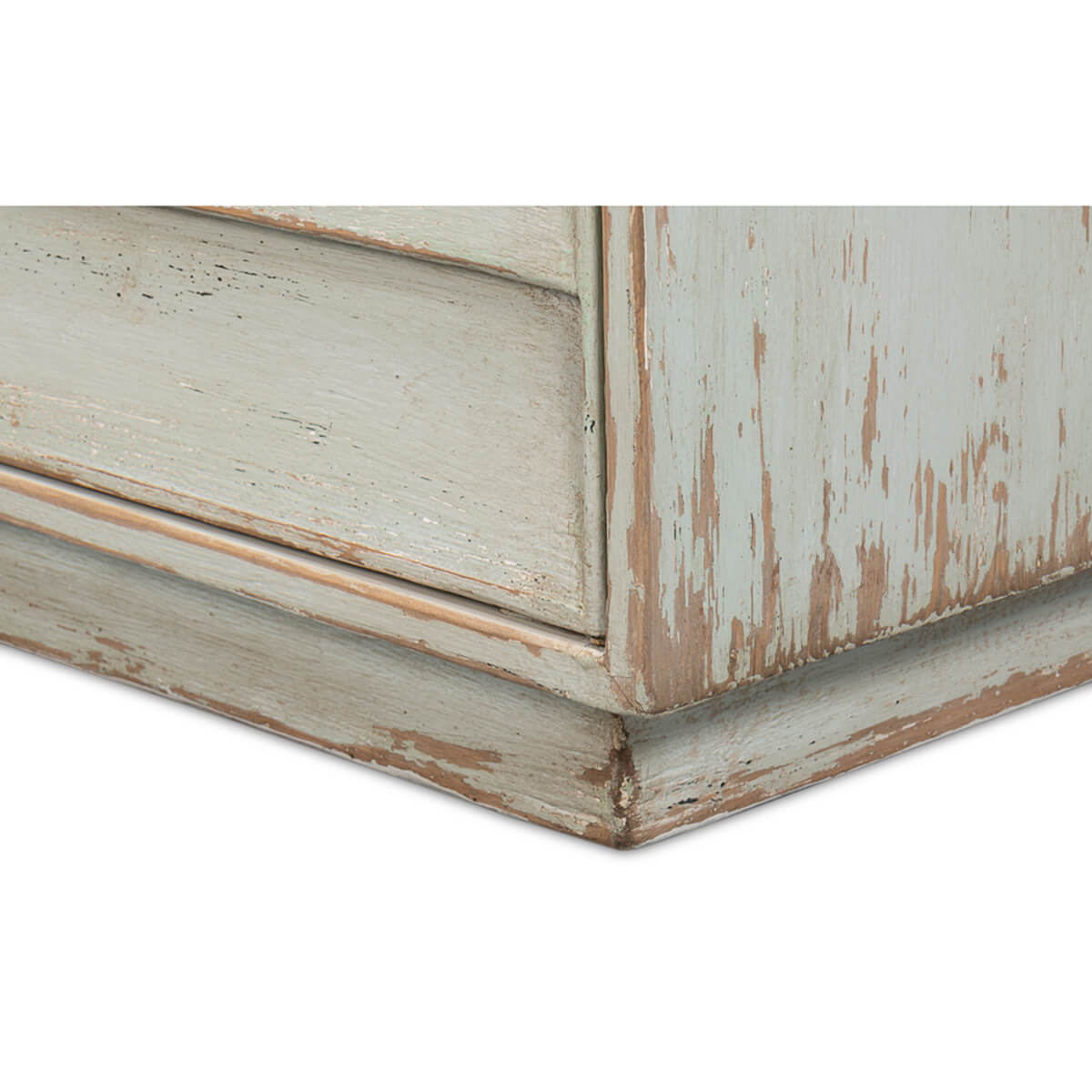 Rustic Modern Louvered Sideboard - Sage - English Georgian America