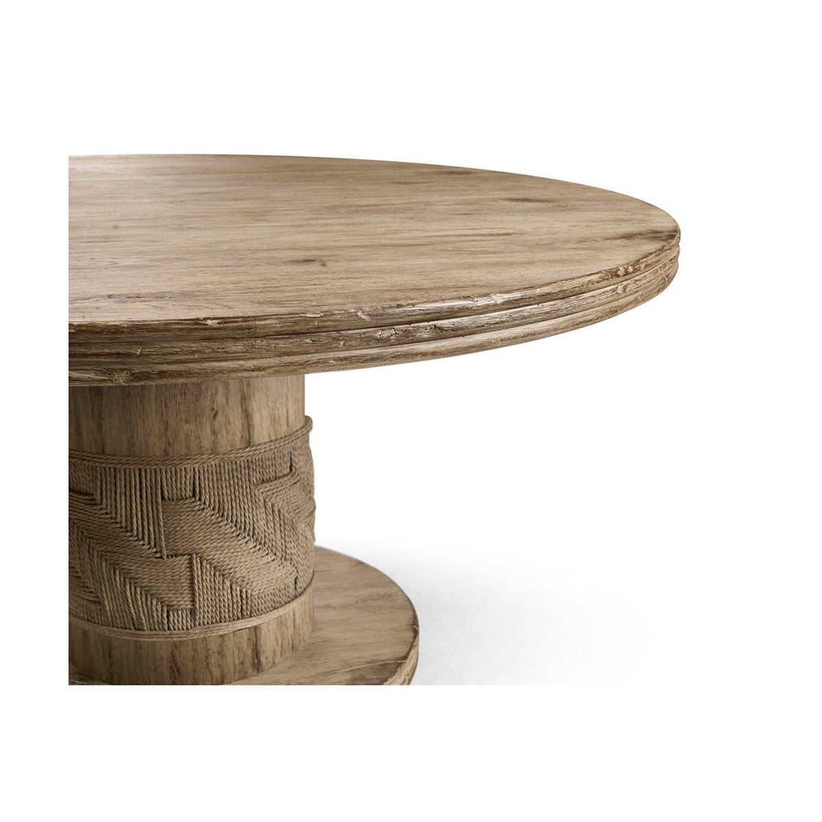 Rustic Modern Round Pedestal Dining Table - English Georgian America