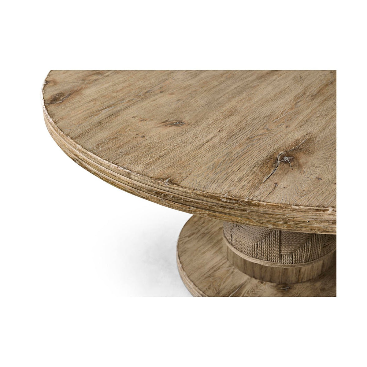 Rustic Modern Round Pedestal Dining Table - English Georgian America