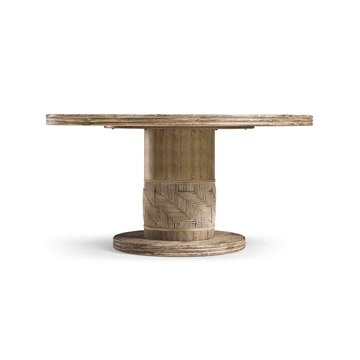 Rustic Modern Round Pedestal Dining Table - English Georgian America