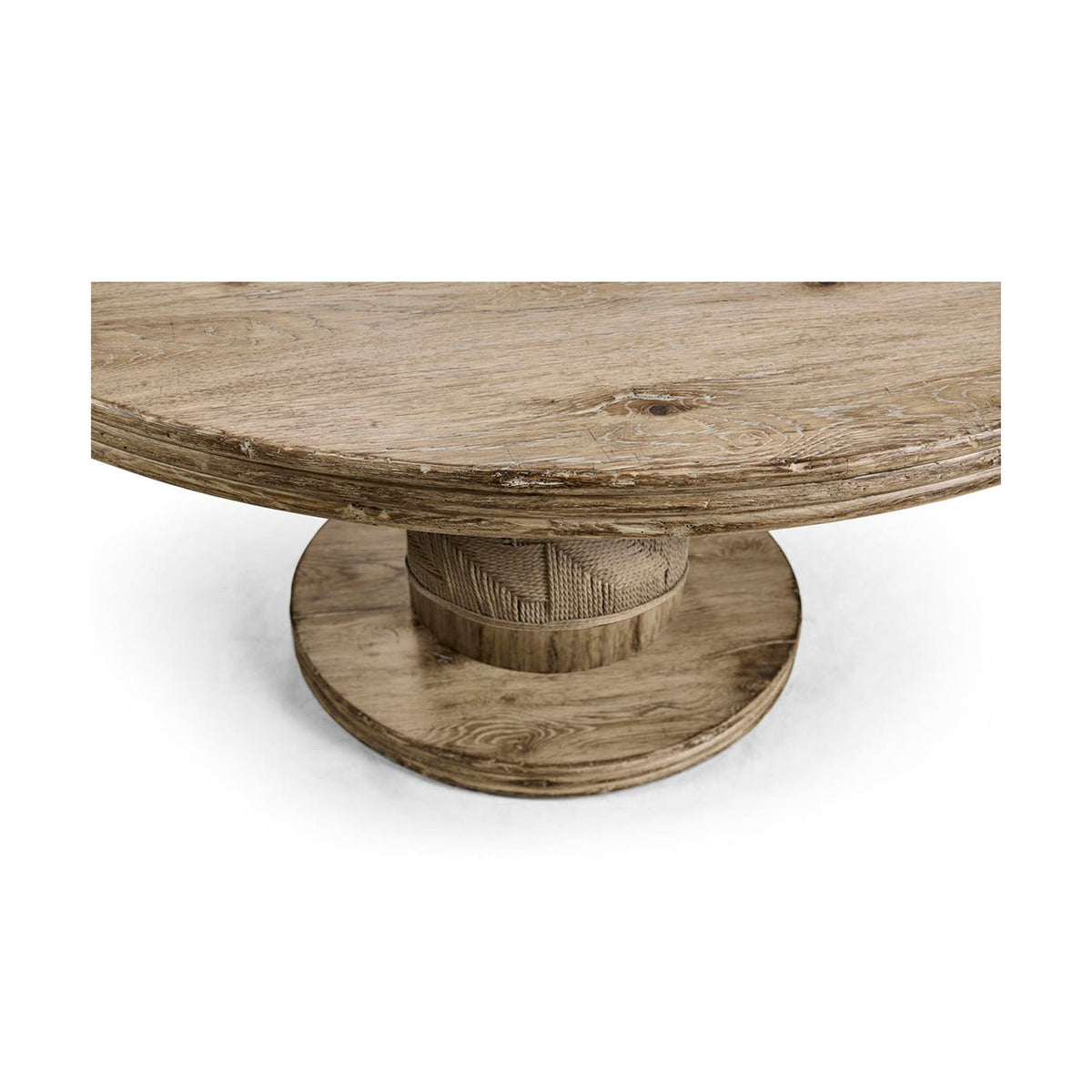 Rustic Modern Round Pedestal Dining Table - English Georgian America