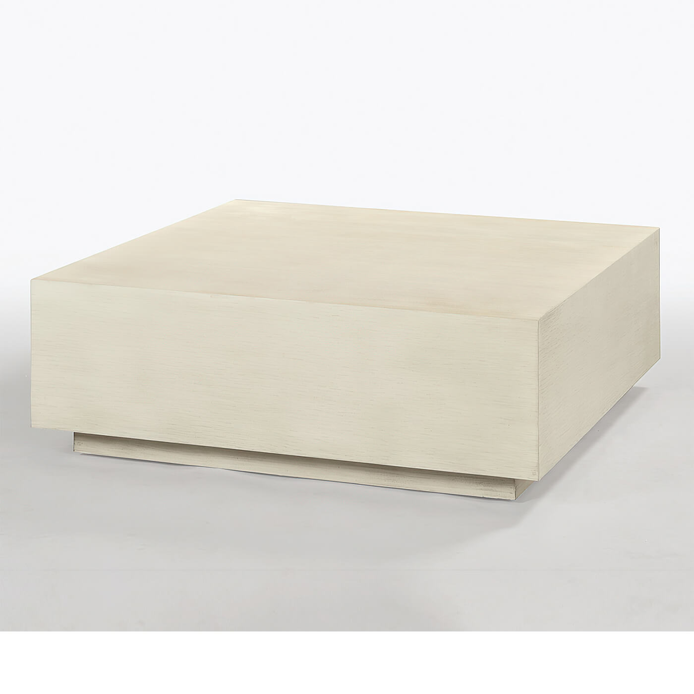 Rustic Modern square coffee table - Drift White - English Georgian America