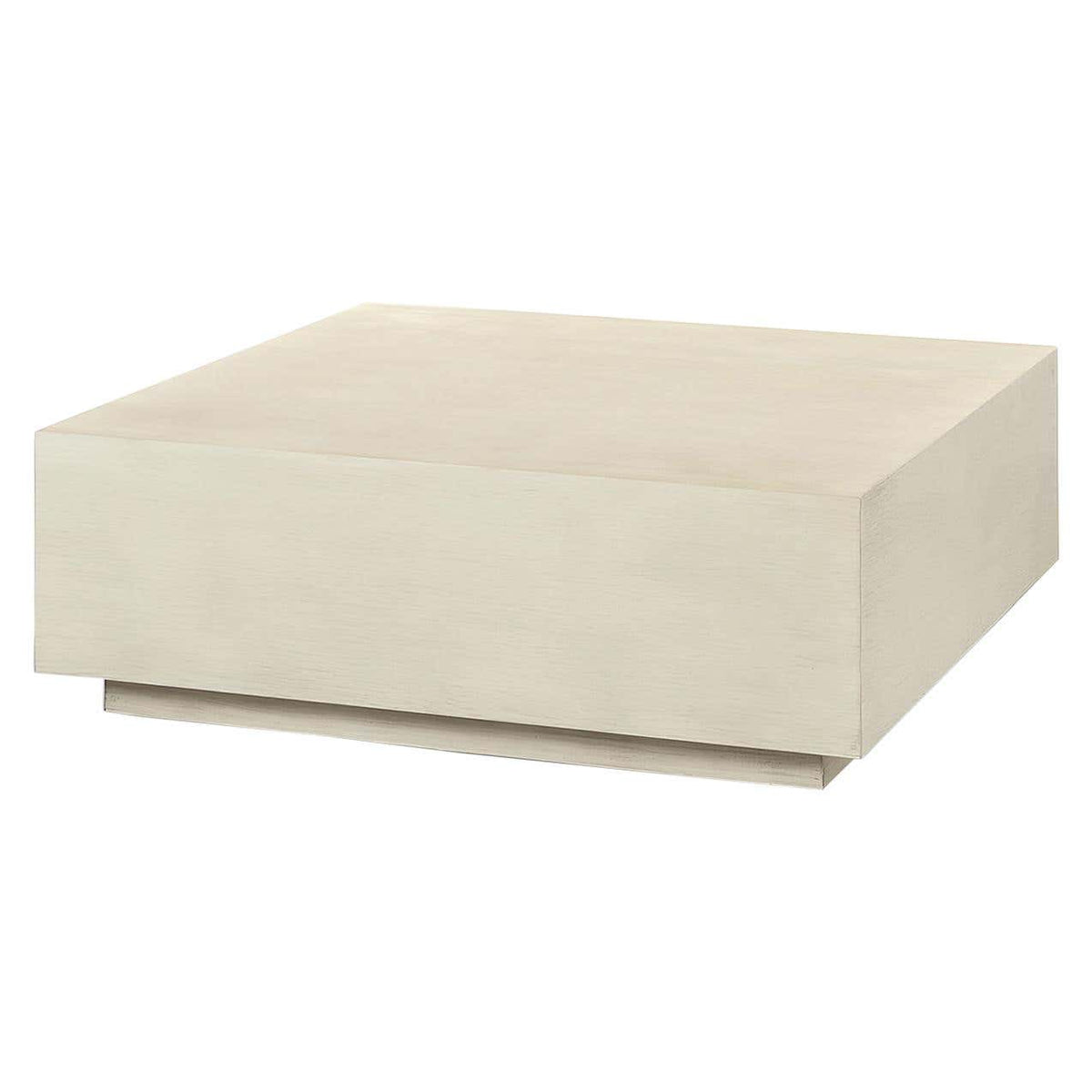 Rustic Modern square coffee table - Drift White - English Georgian America