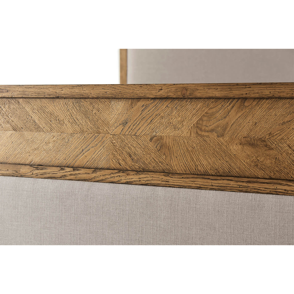 Rustic Oak Canopy Bed King - English Georgian America