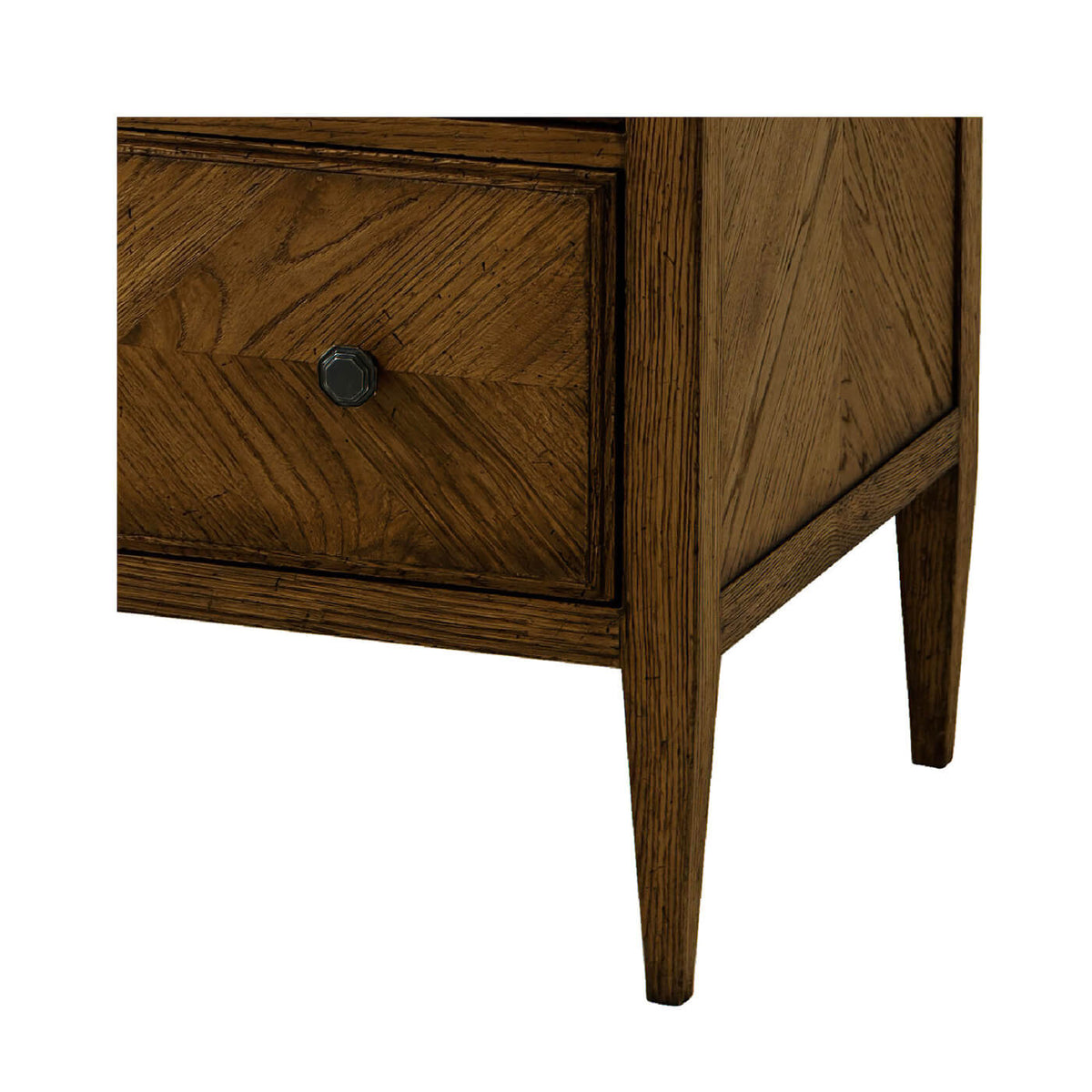 Rustic Oak Chest of Drawers - Dark - English Georgian America