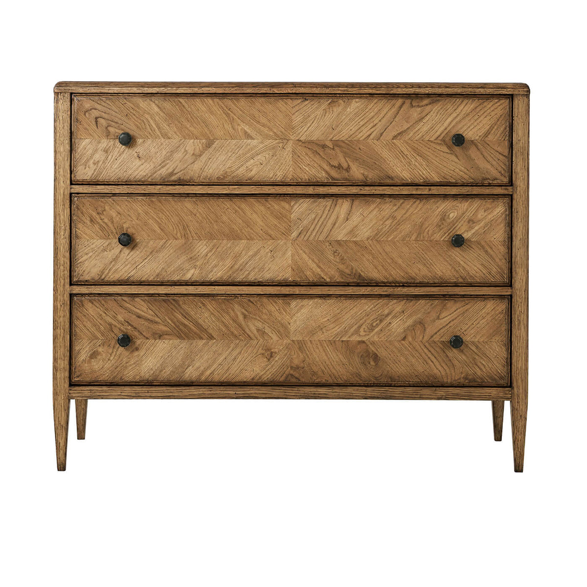 Rustic Oak Chest of Drawers - Light - English Georgian America