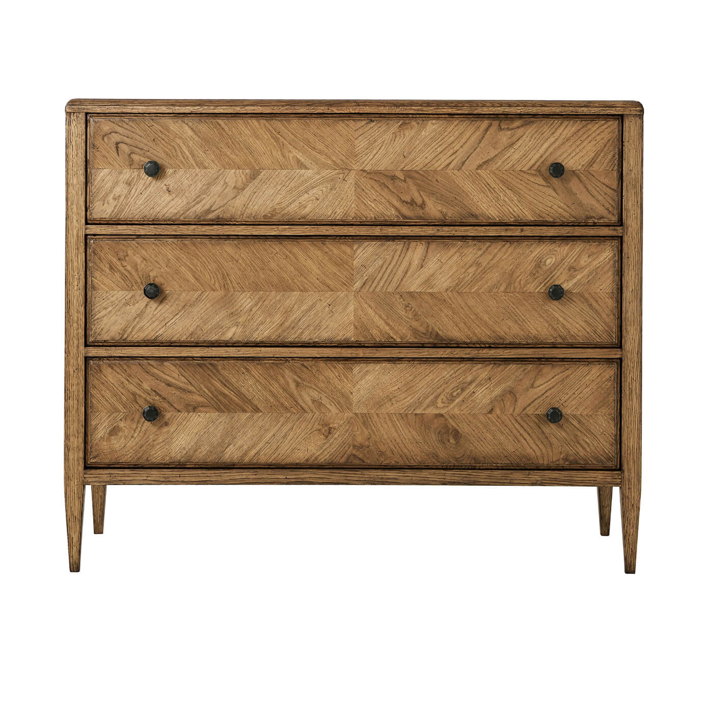 Rustic Oak Chest of Drawers - Light - English Georgian America