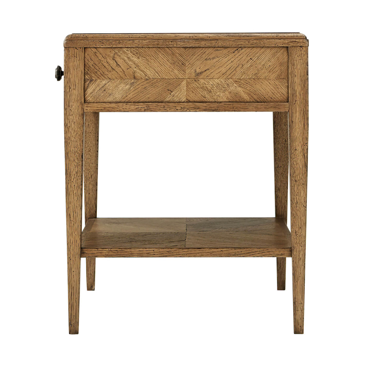 Rustic Oak End Table - English Georgian America