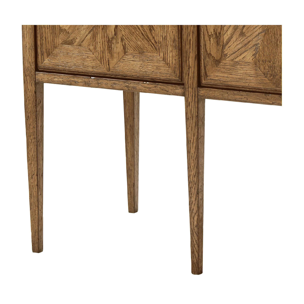 Rustic Oak Four Door Buffet - English Georgian America