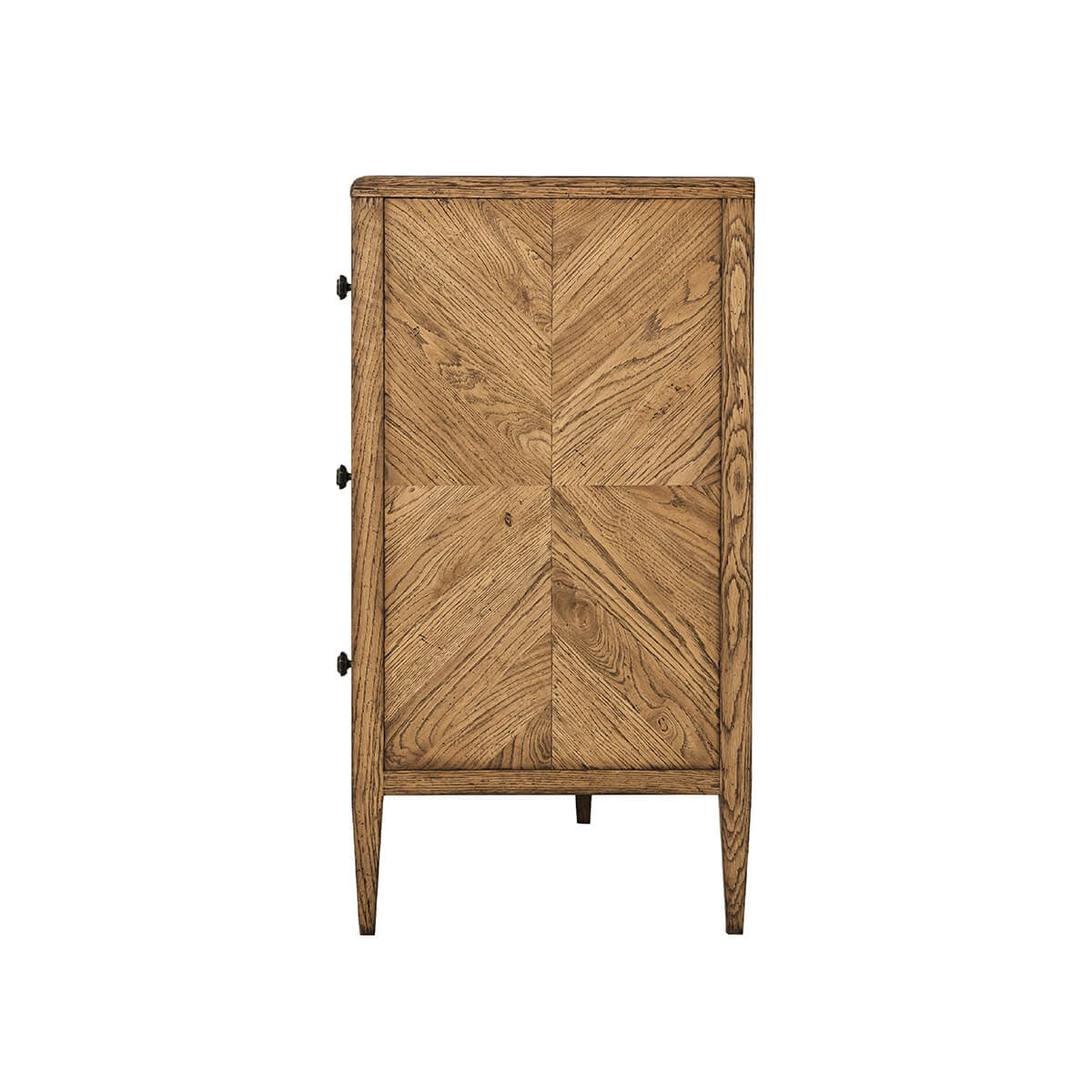 Rustic Oak Parquetry Dresser - English Georgian America