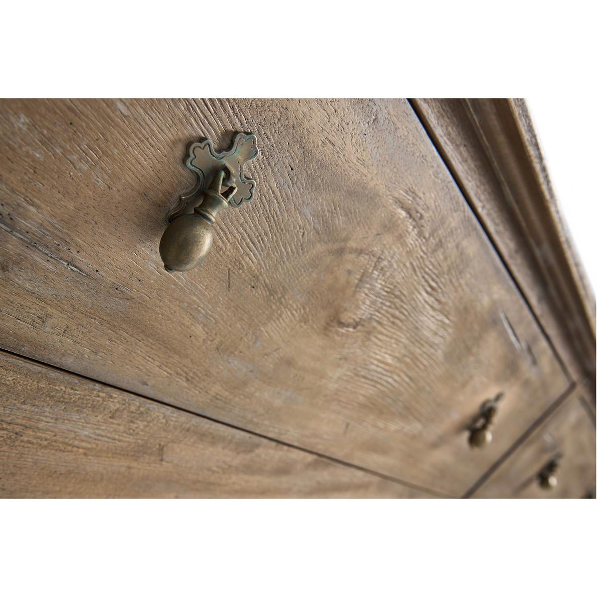 Rustic Oak Six - Drawer French Country Dresser - English Georgian America