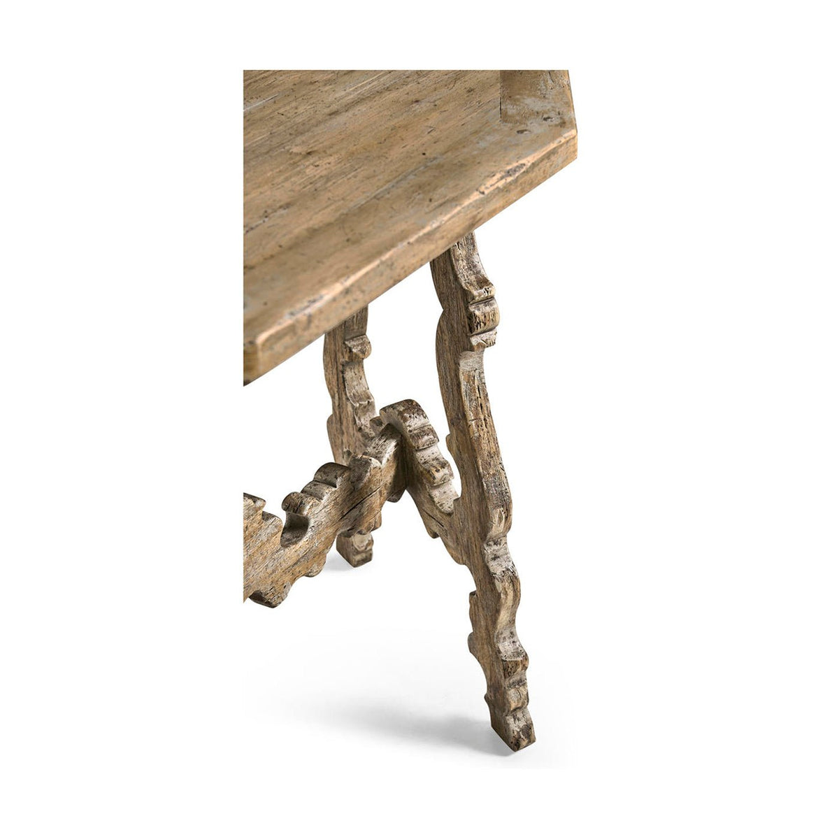 Rustic Oak Spanish - Style Console Table - English Georgian America