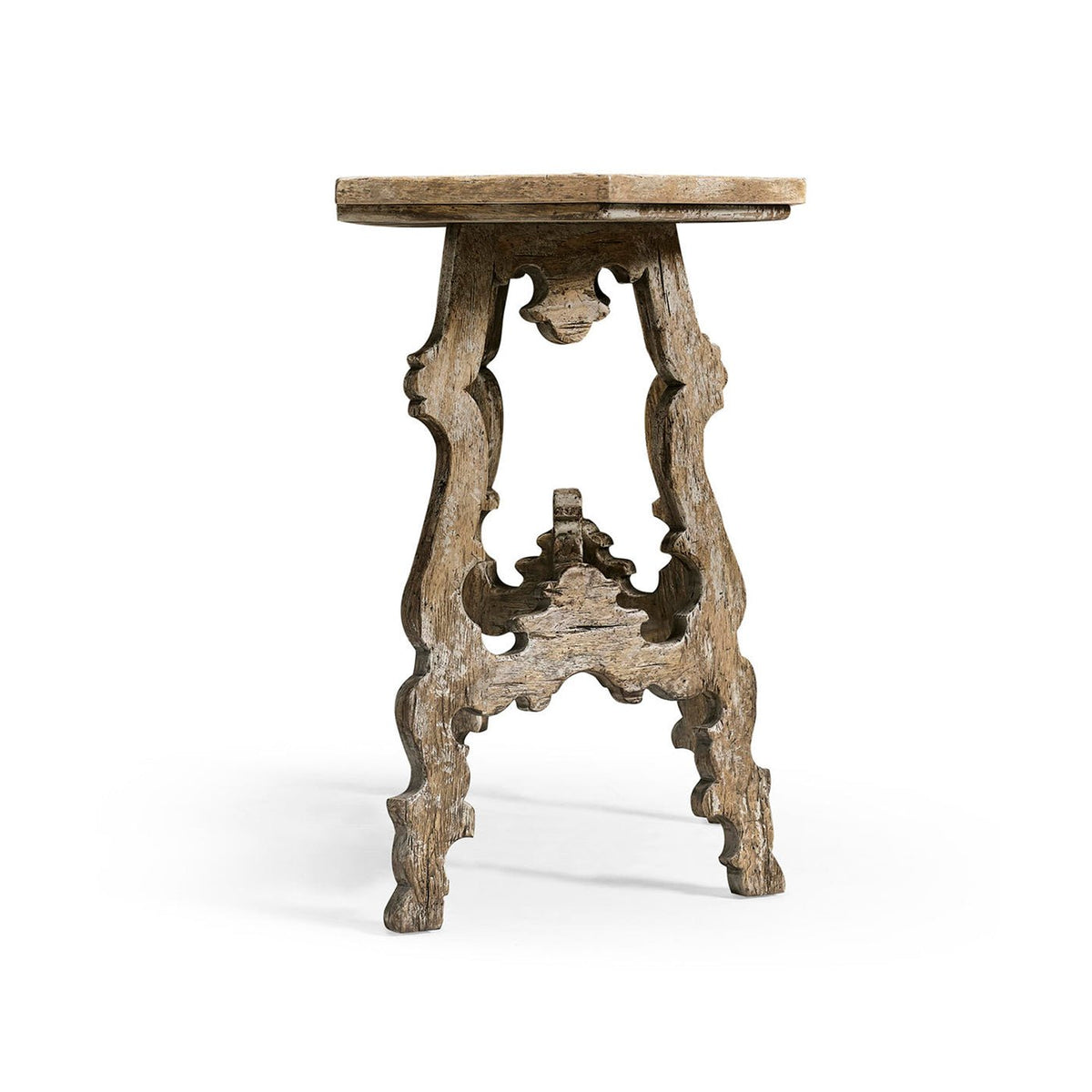 Rustic Oak Spanish - Style Console Table - English Georgian America