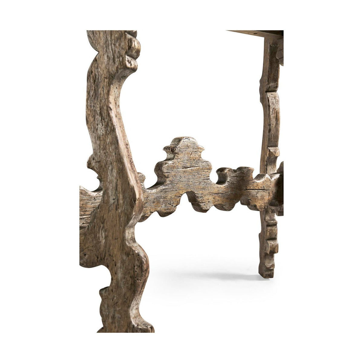 Rustic Oak Spanish - Style Console Table - English Georgian America