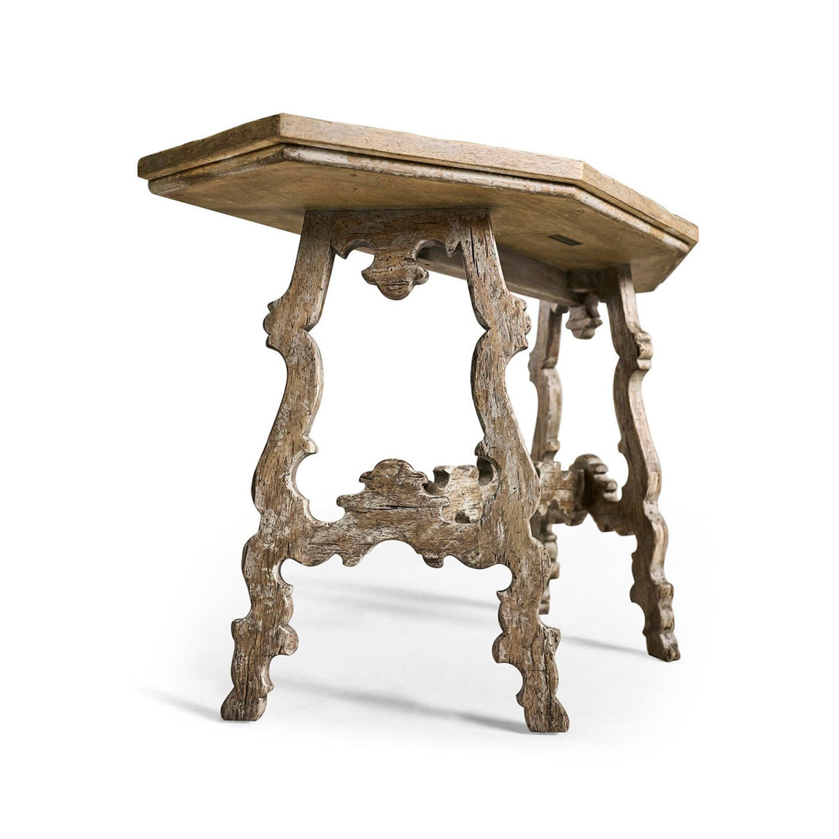 Rustic Oak Spanish - Style Console Table - English Georgian America