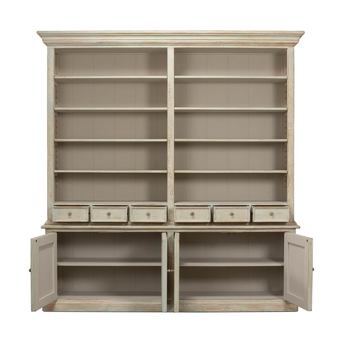 Rustic Painted Bookcase - English Georgian America