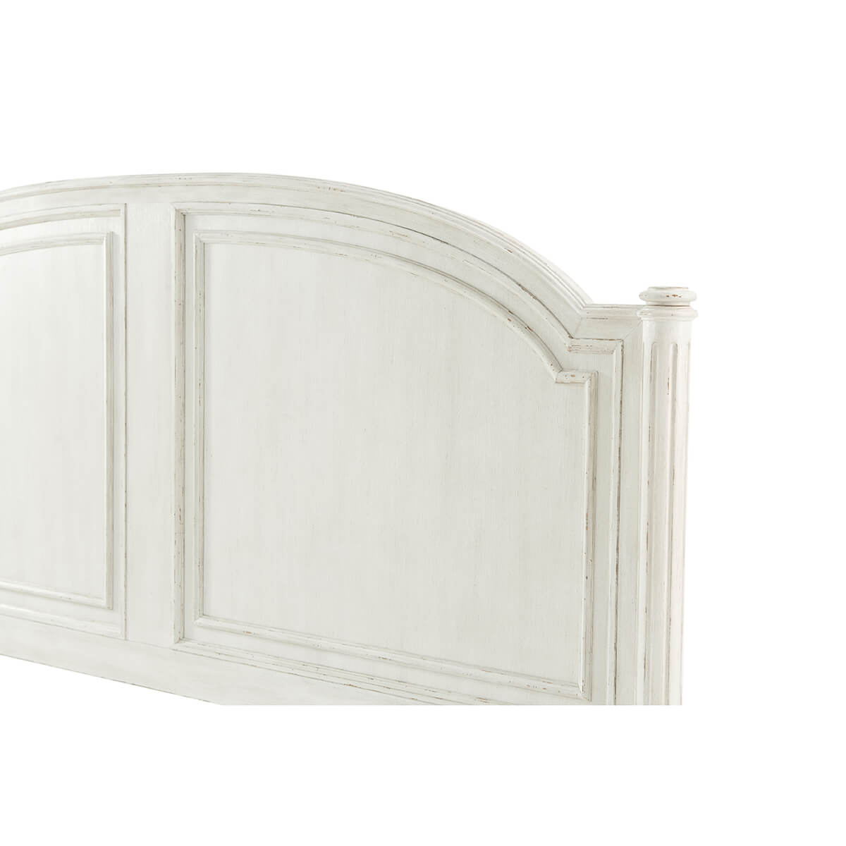 Rustic Painted Four Post King Bed - English Georgian America