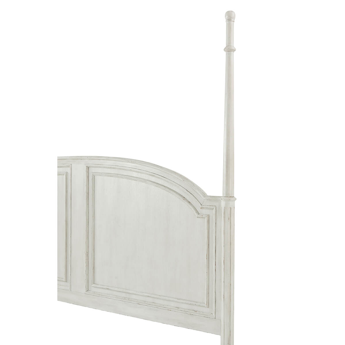 Rustic Painted Four Post King Bed - English Georgian America