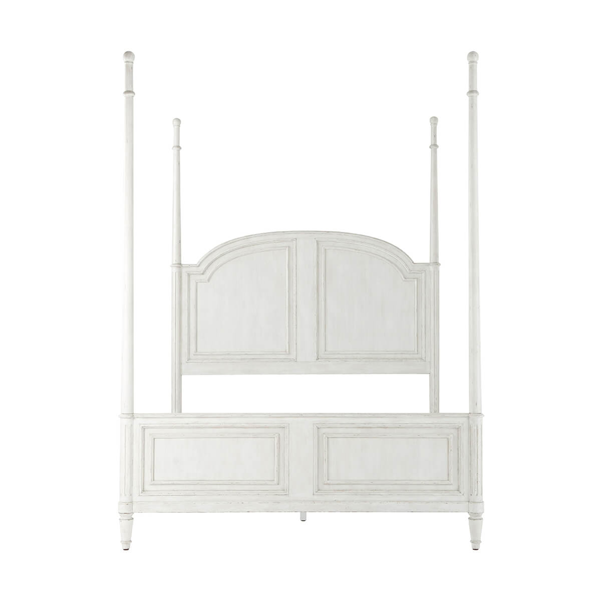 Rustic Painted Four Post Queen Bed - English Georgian America