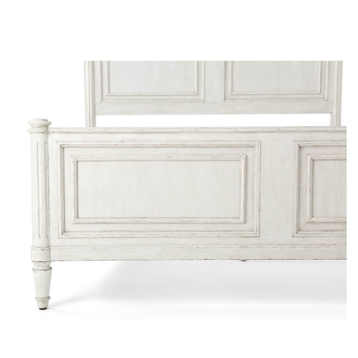 Rustic Painted Four Post Queen Bed - English Georgian America