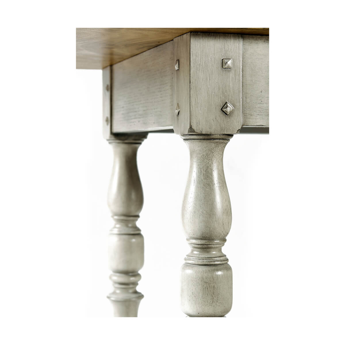 Rustic Parquetry Hunt Dining Table - English Georgian America