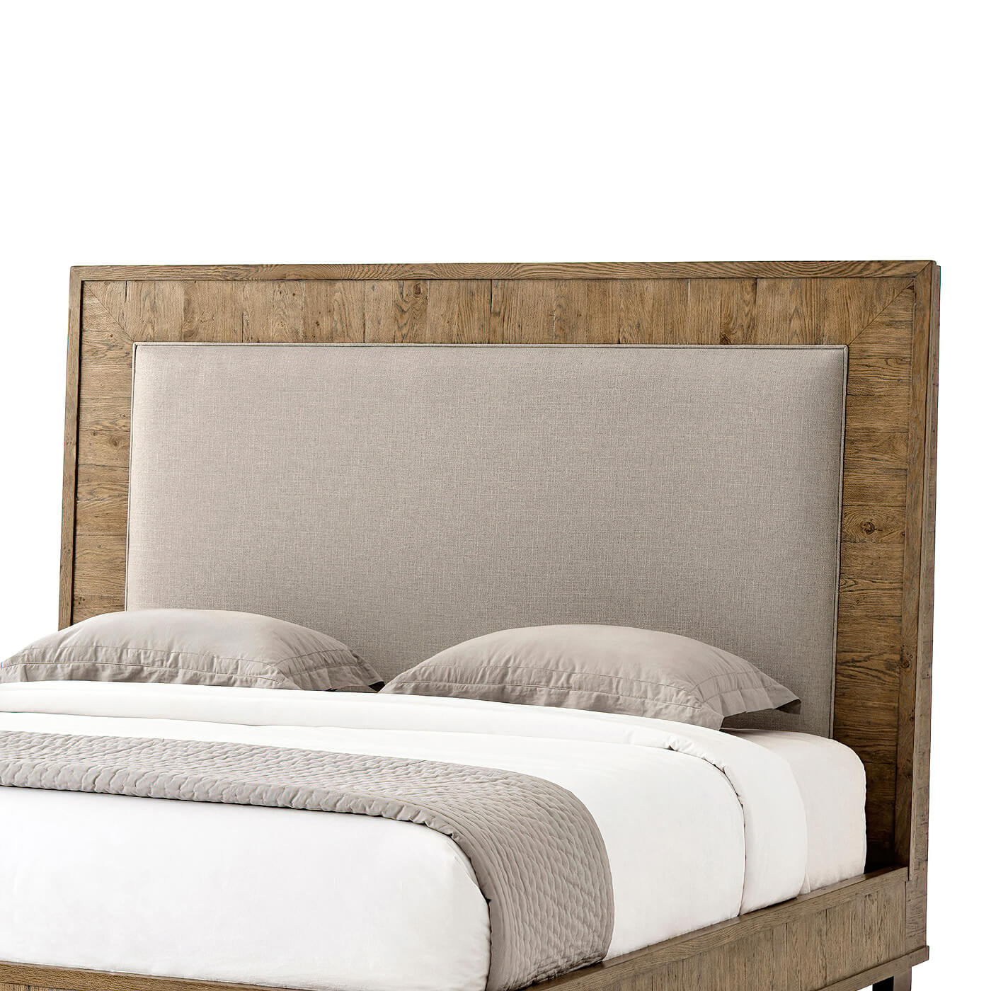 Rustic Parquetry King Size Bed - English Georgian America