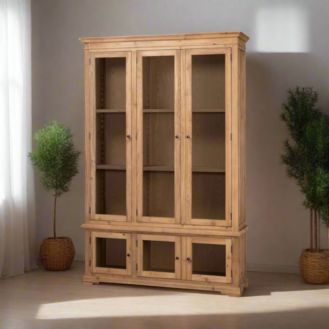 Rustic Pine Bookcase - English Georgian America