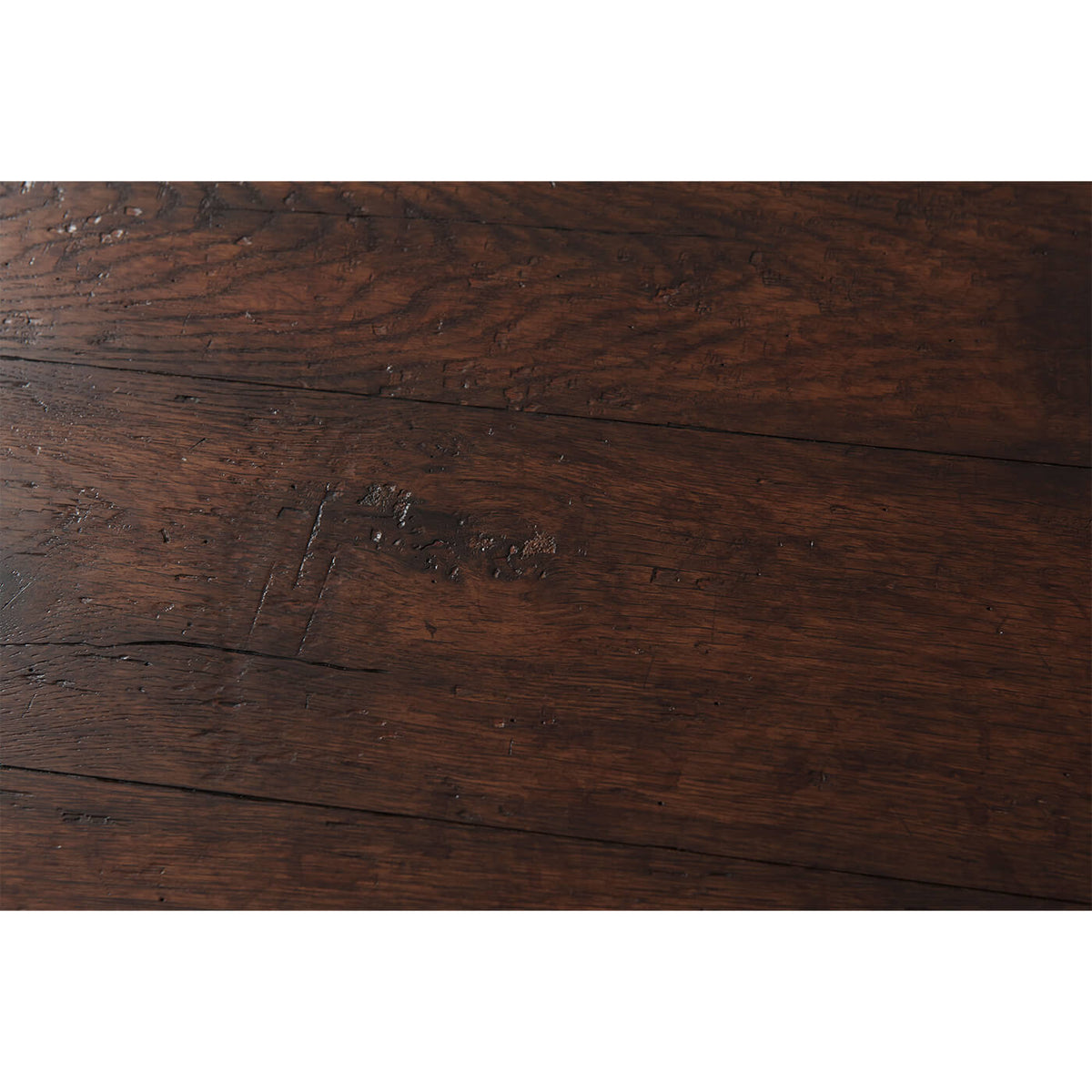 Rustic Plank Top End Table - English Georgian America