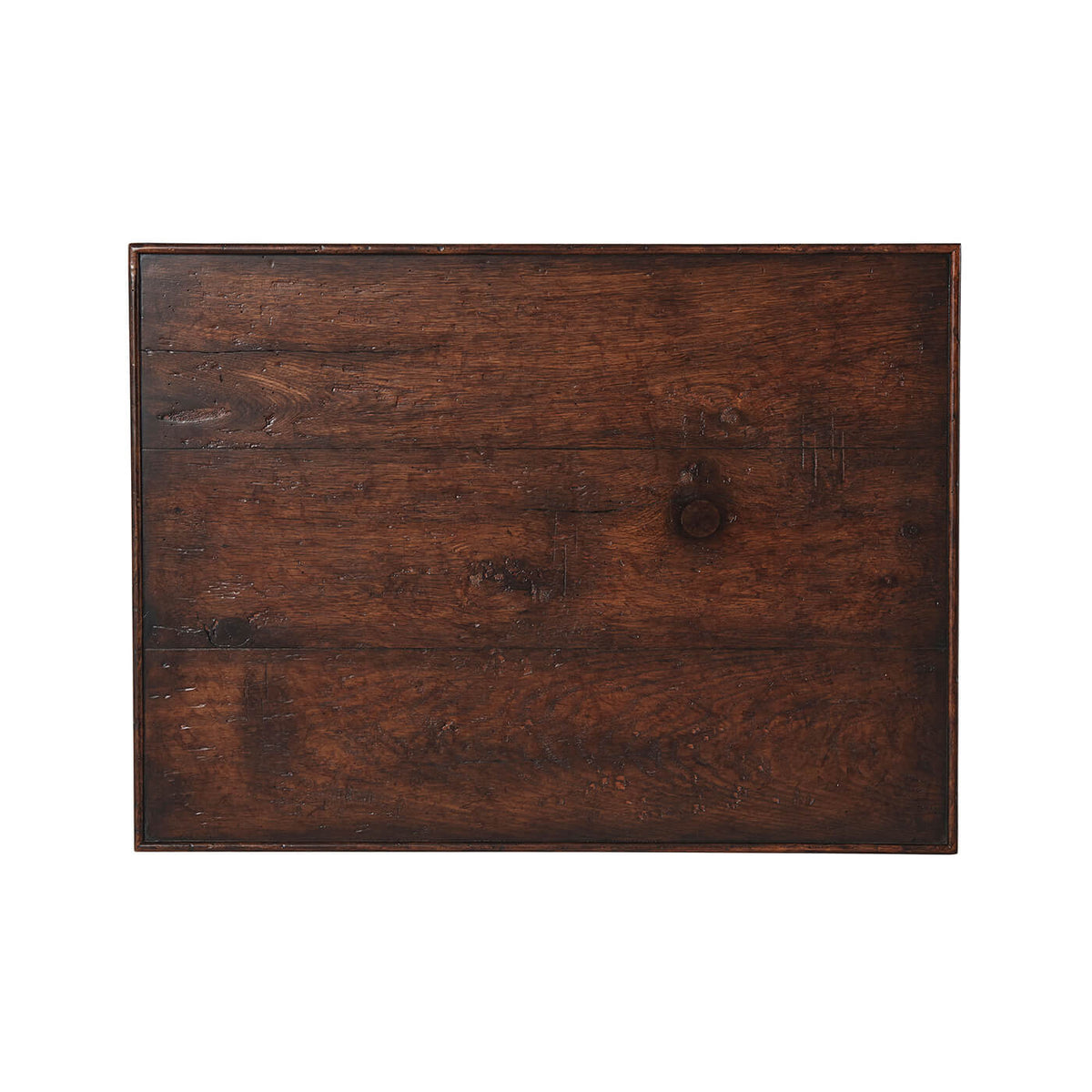 Rustic Plank Top End Table - English Georgian America