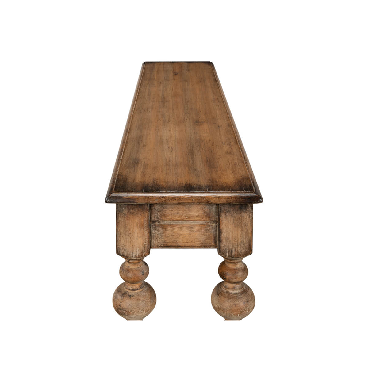 Rustic Provincial Pine Console Table - English Georgian America