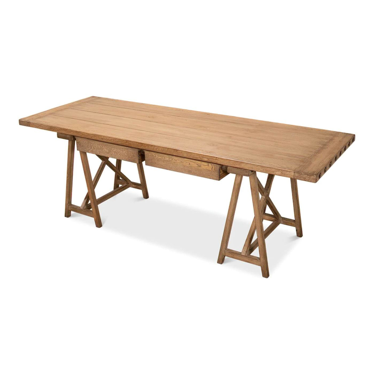Rustic Reclaimed Pine Desk - English Georgian America
