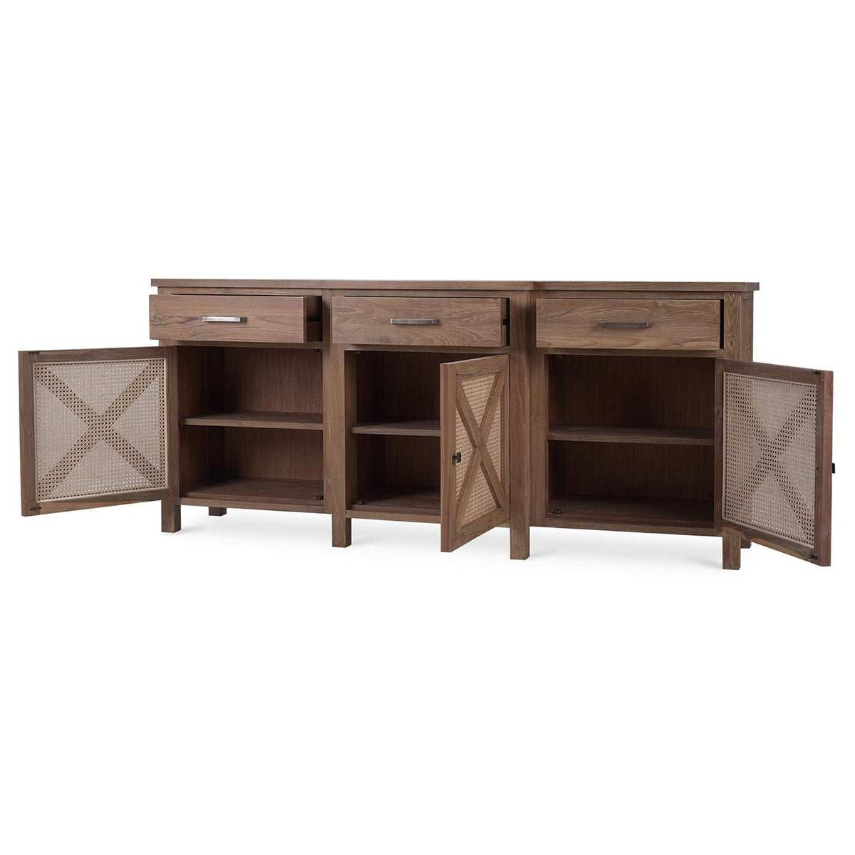 Rustic Reclaimed Teak Sideboard - English Georgian America