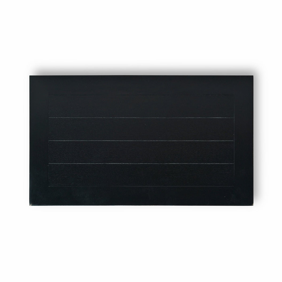 Rustic Rectangular Black Painted End Table - English Georgian America