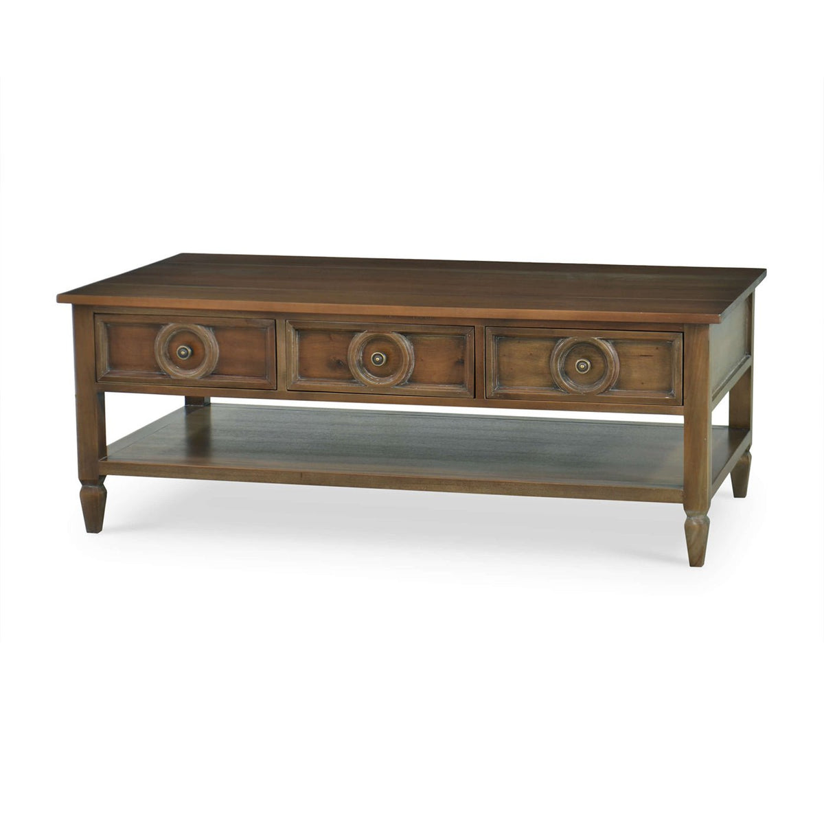 Rustic Rectangular Coffee Table - English Georgian America