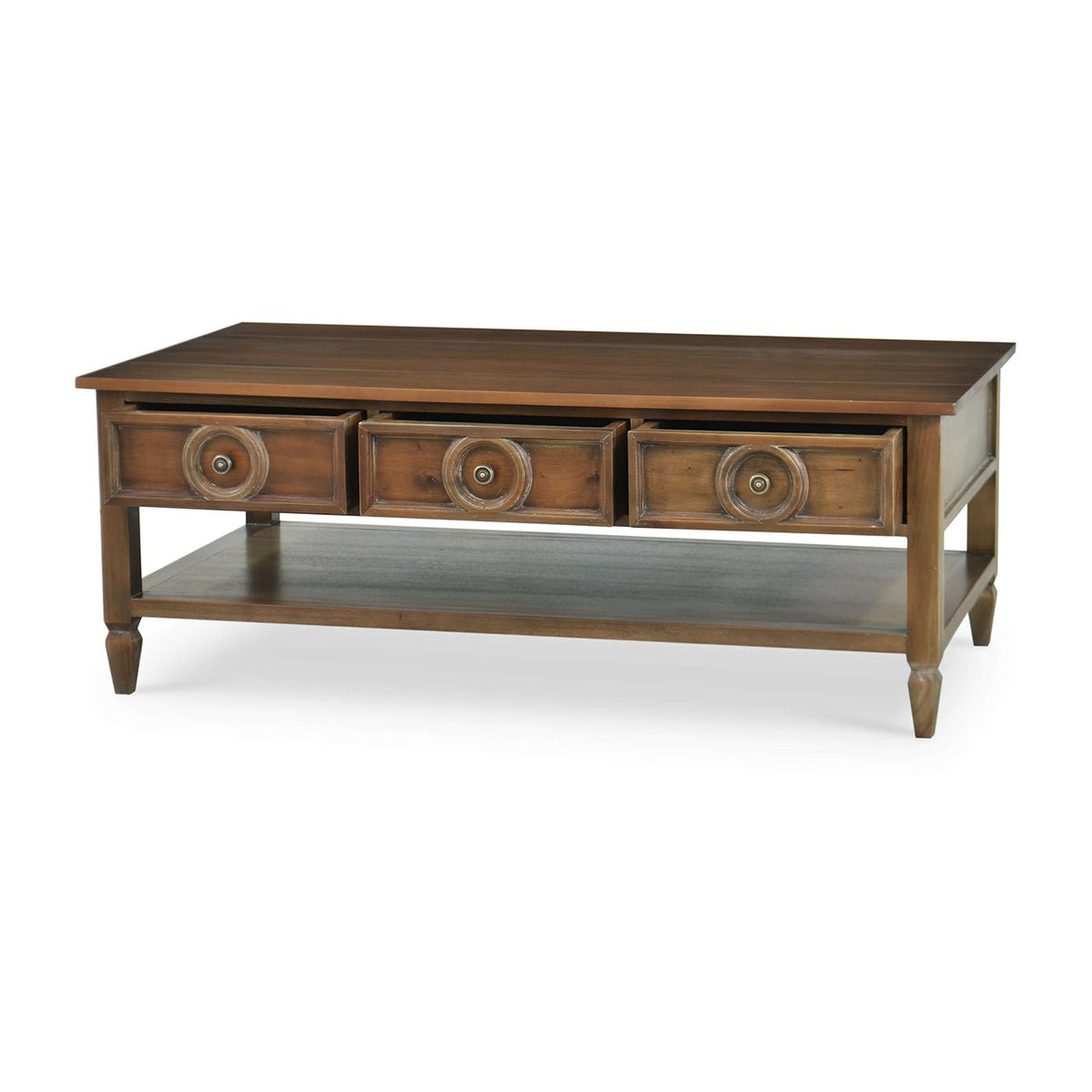 Rustic Rectangular Coffee Table - English Georgian America