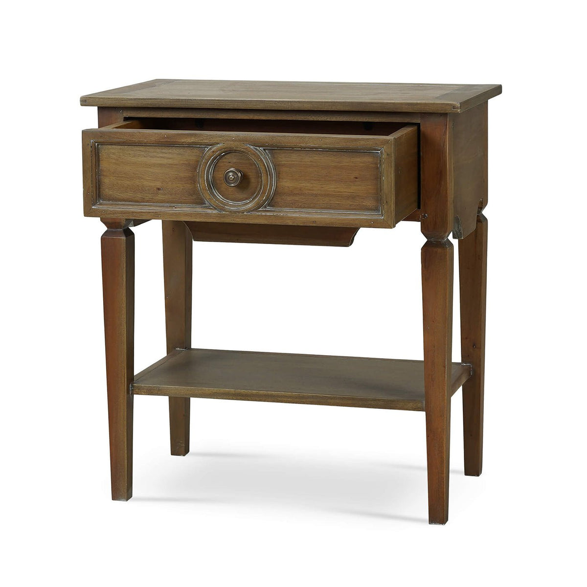 Rustic Rectangular End Table - English Georgian America
