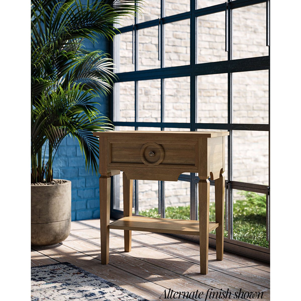 Rustic Rectangular End Table - English Georgian America