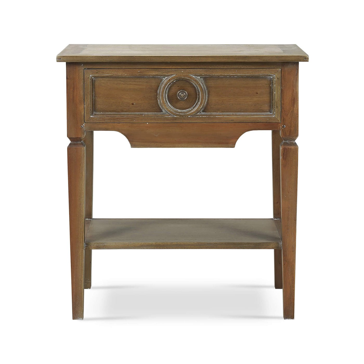 Rustic Rectangular End Table - English Georgian America