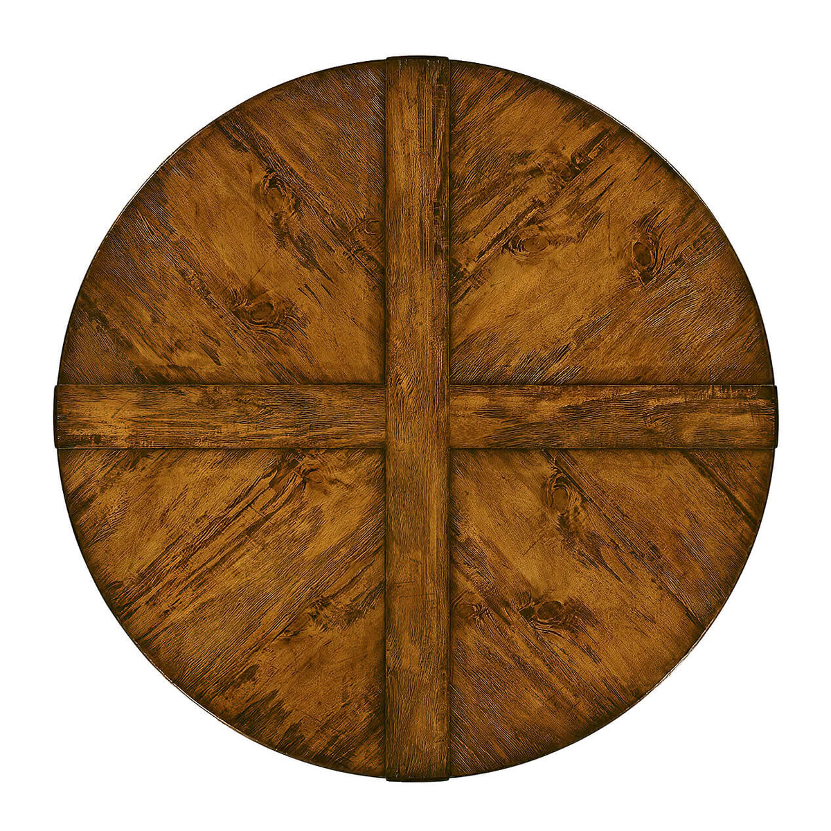 Rustic Round Dining Table - 48&quot; - Walnut - English Georgian America