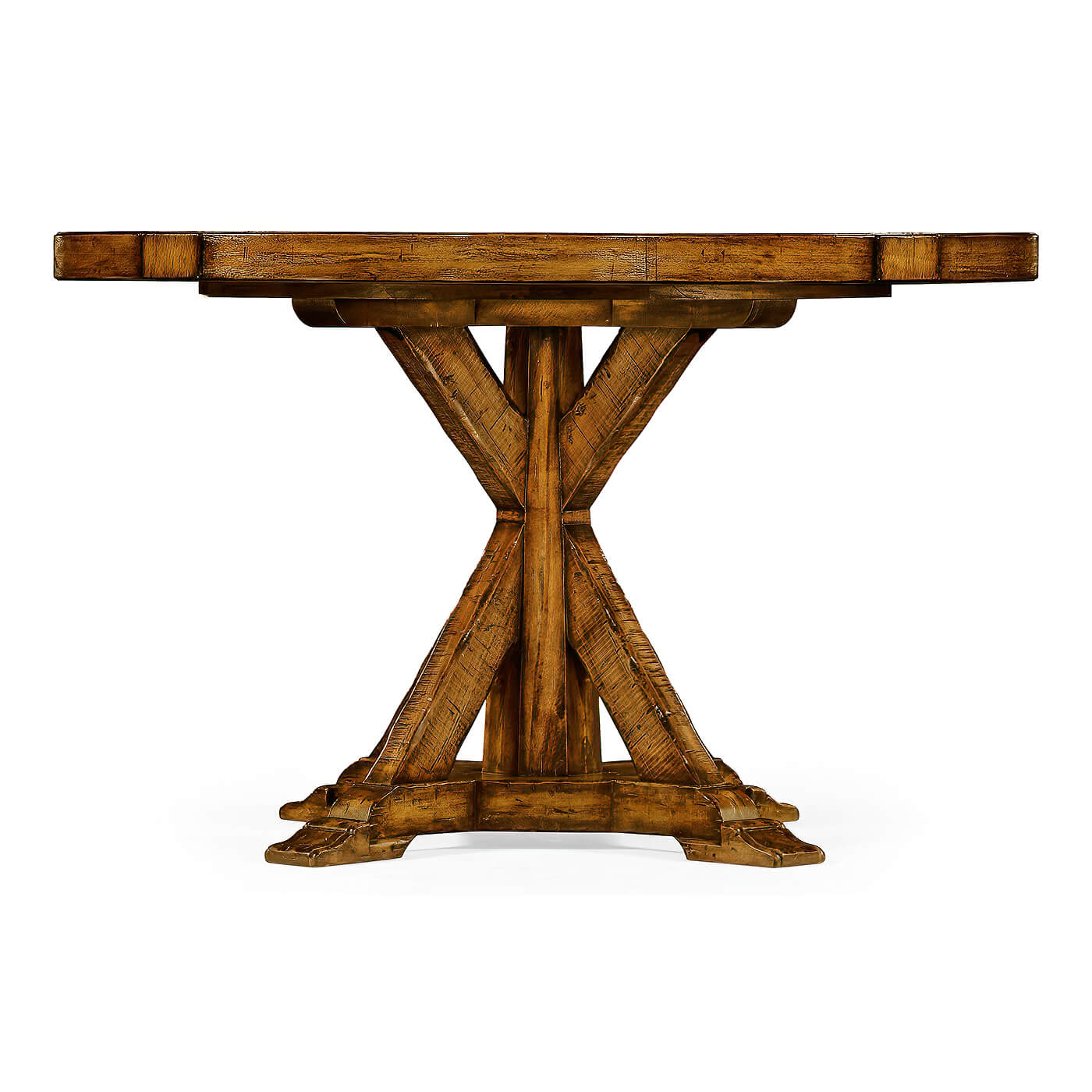 Rustic Round Dining Table - 48" - Walnut - English Georgian America