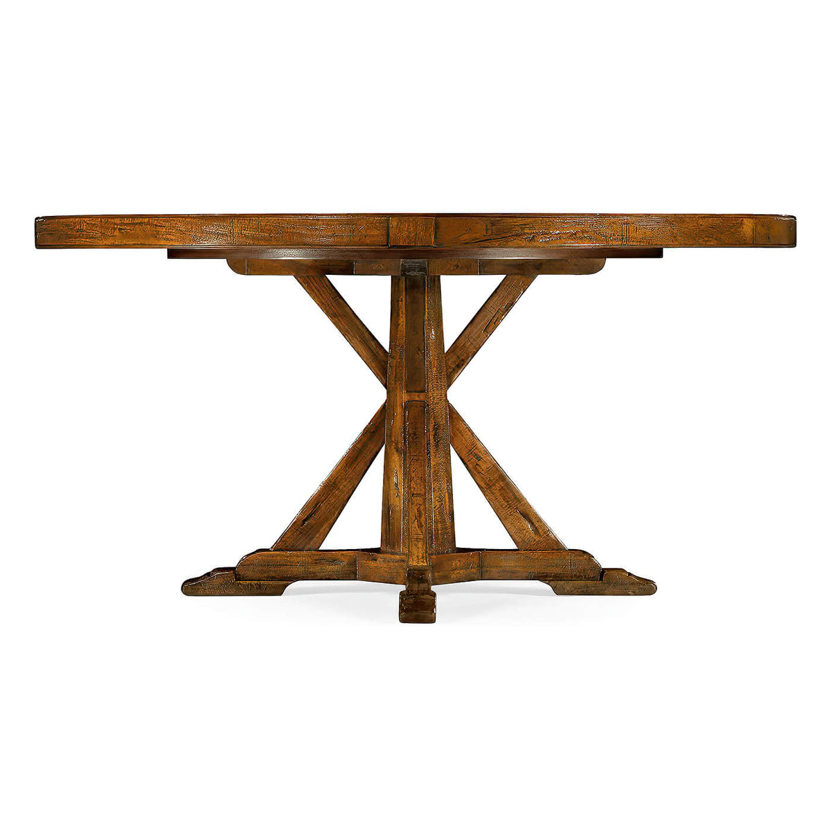 Rustic Round Dining Table - 60&quot; - Walnut - English Georgian America