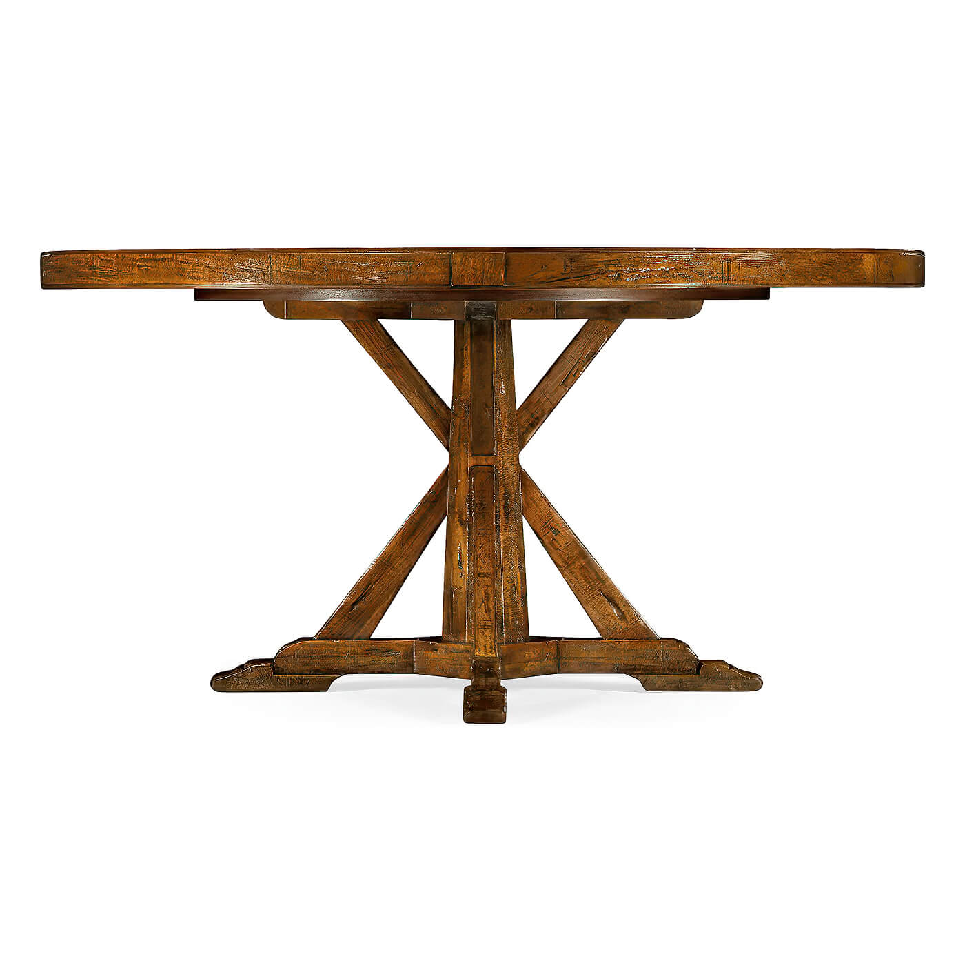 Rustic Round Dining Table - 60" - Walnut - English Georgian America