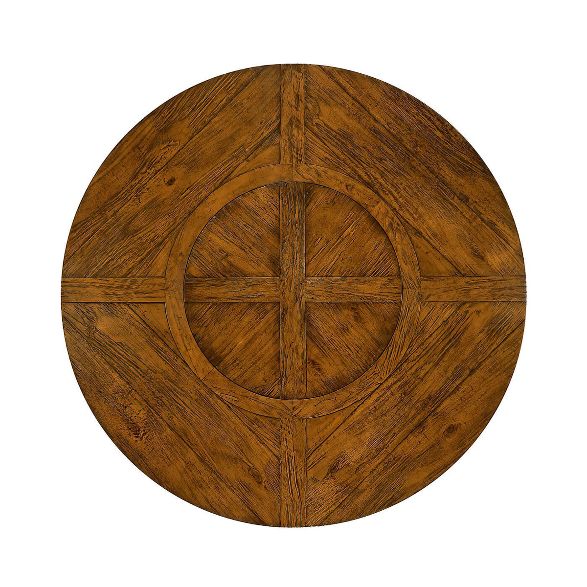 Rustic Round Dining Table - 60&quot; - Walnut - English Georgian America