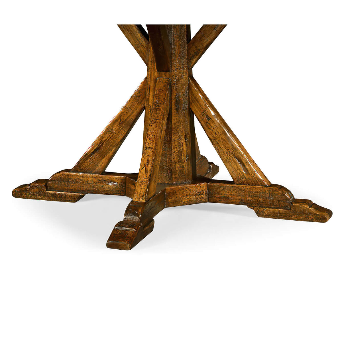 Rustic Round Dining Table - 60&quot; - Walnut - English Georgian America