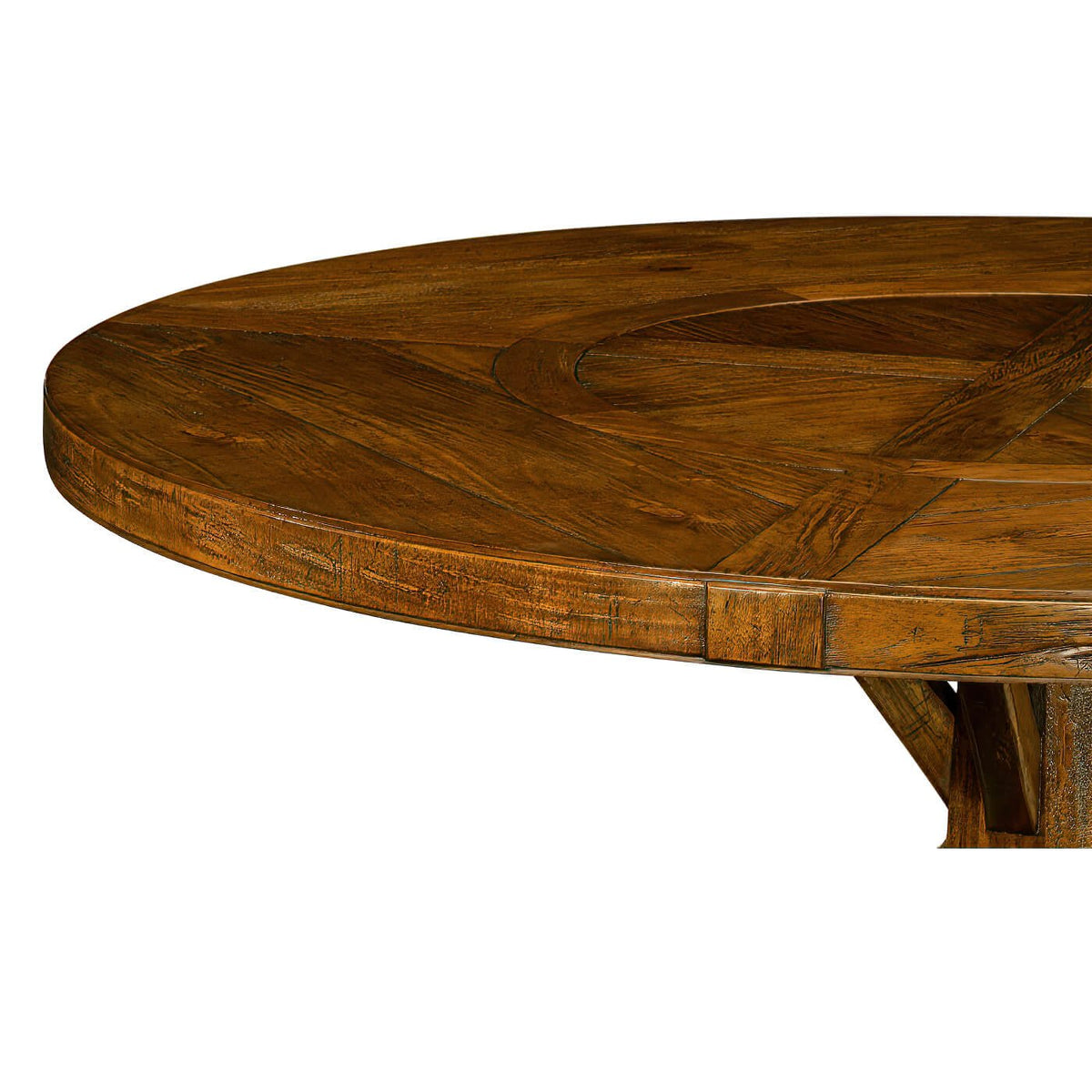 Rustic Round Dining Table - 60&quot; - Walnut - English Georgian America